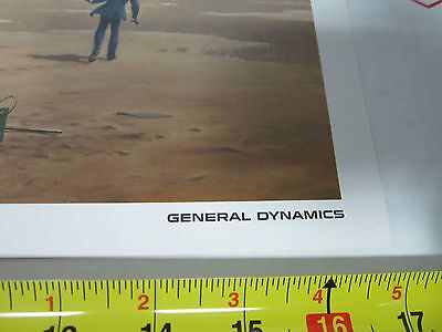 VINTAGE GENERAL DYNAMICS POSTER 1990 CUNNINGHAM 17 INCHES FRONT AND BACK PRINTED