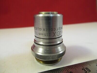 BAUSCH LOMB OBJECTIVE 10X 215mm MICROSCOPE PART OPTICS AS PICTURED &12-A-51