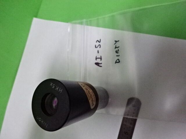 MICROSCOPE PART EYEPIECE OCULAR NIKON JAPAN 5X OPTICS AS IS #AI-52