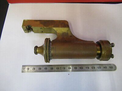 ANTIQUE BAUSCH LOMB STAGE BRASS SUPPORT MICROSCOPE PART AS PICTURED &8Z-A-72