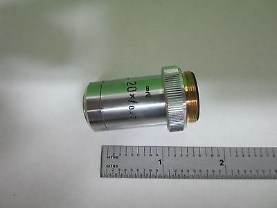 MICROSCOPE PART OBJECTIVE LEITZ GERMANY L 20X INFINITY OPTICS AS IS T1-08