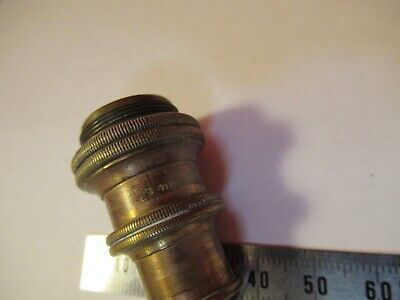 ANTIQUE BRASS OBJECTIVE BAUSCH LOMB 8mm MICROSCOPE OPTICS AS PICTURED #10-B-18