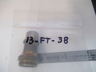 ANTIQUE ERNST LEITZ BRASS OBJECTIVE MICROSCOPE PART OPTICS AS PICTURED &13-FT-38