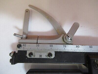 ANTIQUE JAPAN STAGE CLIPS XY MICROMETER MICROSCOPE PART AS PICTURED &FT-1-A-45