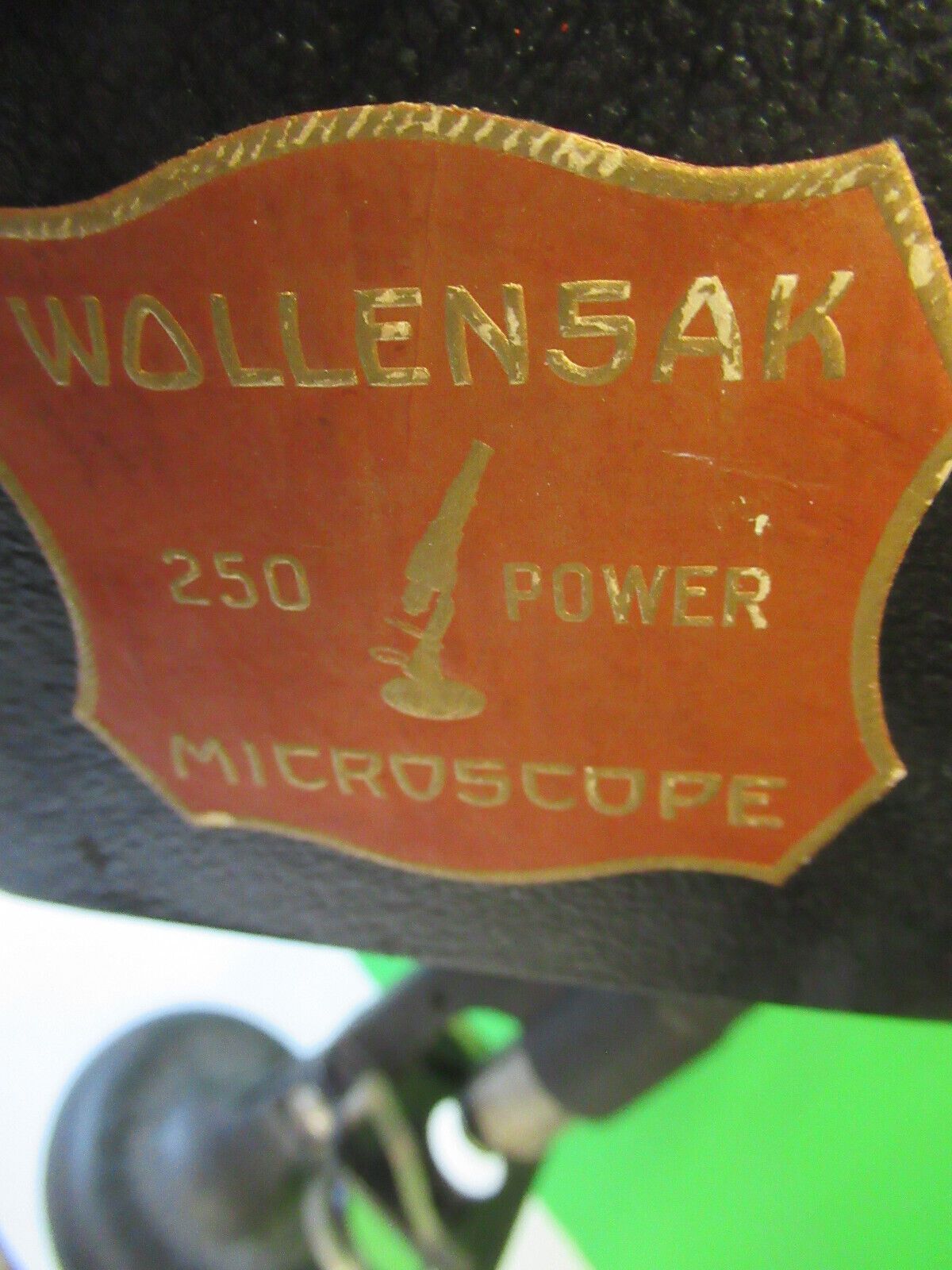 ANTIQUE RARE WOLLENSAK COLLECTABLE MINI MICROSCOPE OPTICAL AS PICTURED &22-A-39