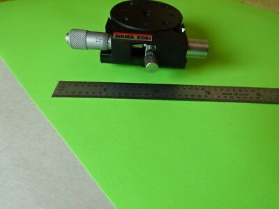 SIGMA KOKI ROTATABLE OPTICAL LASER STAGE MICROMETER PRO OPTICS AS IS #L5-B-09