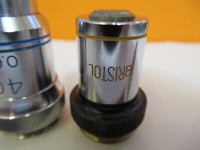 LOT 2 EA OBJECTIVE 10X 40X JAPAN OPTICS MICROSCOPE PART as pictured &A4-FT-92