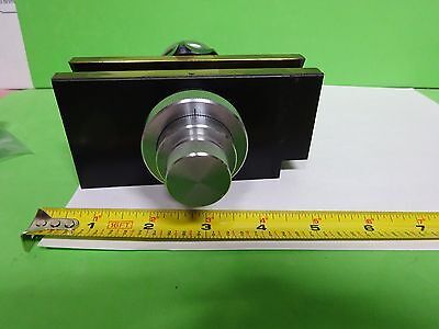 MICROSCOPE PART WILD SWITZERLAND M20 BRASS MICROMETER STAGE AS IS BIN#72-13