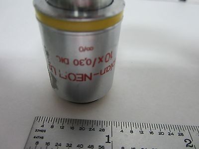 FOR PARTS MICROSCOPE ZEISS GERMANY OBJECTIVE FLUOR DIC 10X OPTICS BIN#L3-05