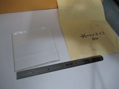 OPTICAL GLASS PLATE 3" x 3" x  3/16" OPTICS GLASS AS PICTURED #F4-A-70