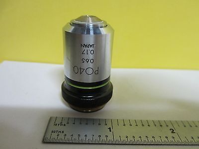 MICROSCOPE PART OBJECTIVE OLYMPUS PO40 40X OPTICS AS IS BIN#T9-18