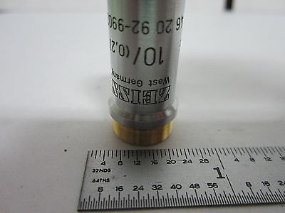 MICROSCOPE PART ZEISS EPIPLAN GERMANY 10X OBJECTIVE  OPTICS AS IS BIN#Q7-15