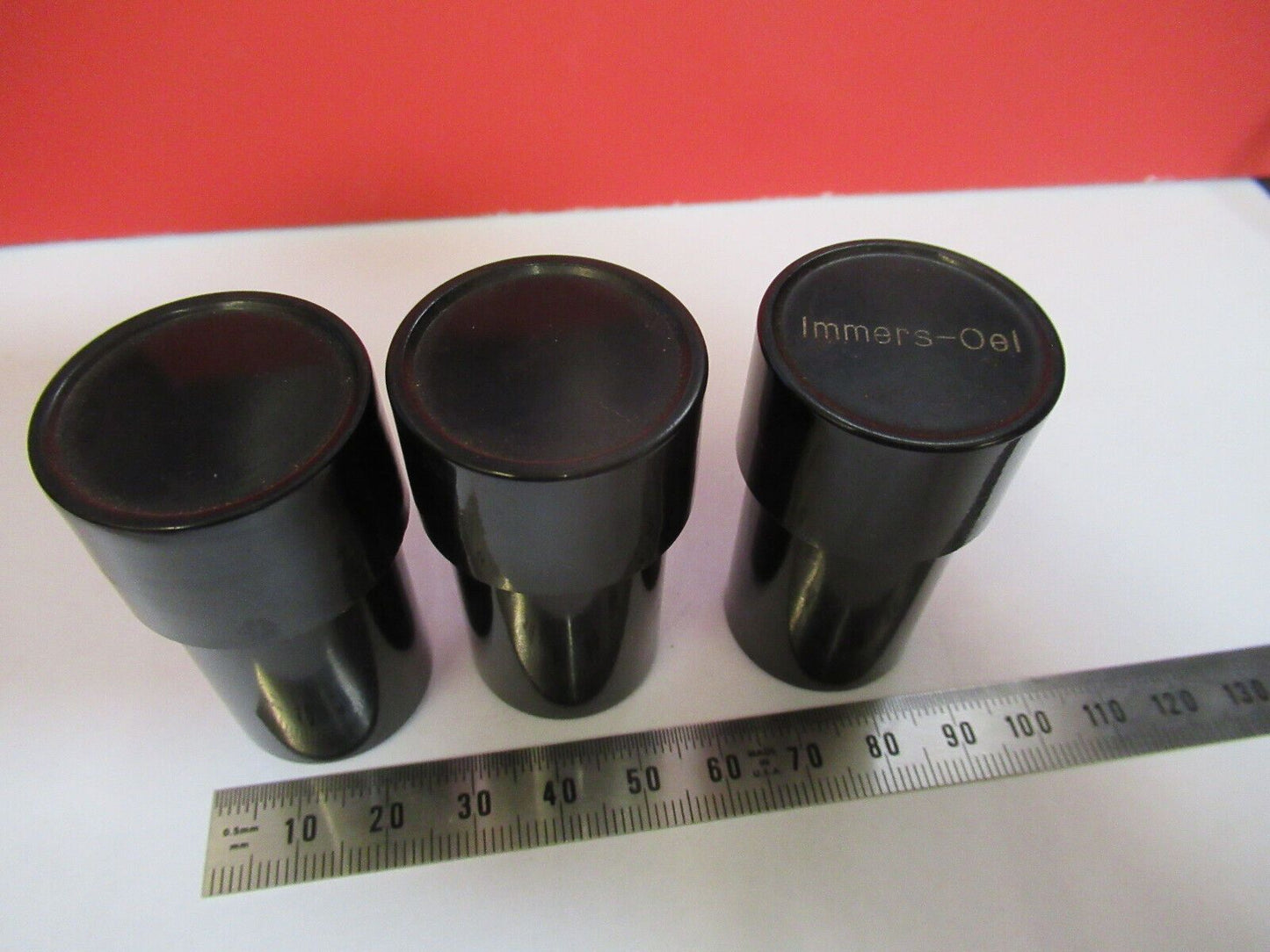 CARL ZEISS GERMANY LOT EMPTY PLASTIC OBJ CAN MICROSCOPE PART AS PICTURED S6-A-15