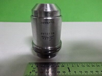 MICROSCOPE PART OBJECTIVE LEITZ WETZLAR GERMANY 10X OPTICS AS IS B#4-DT-A-2