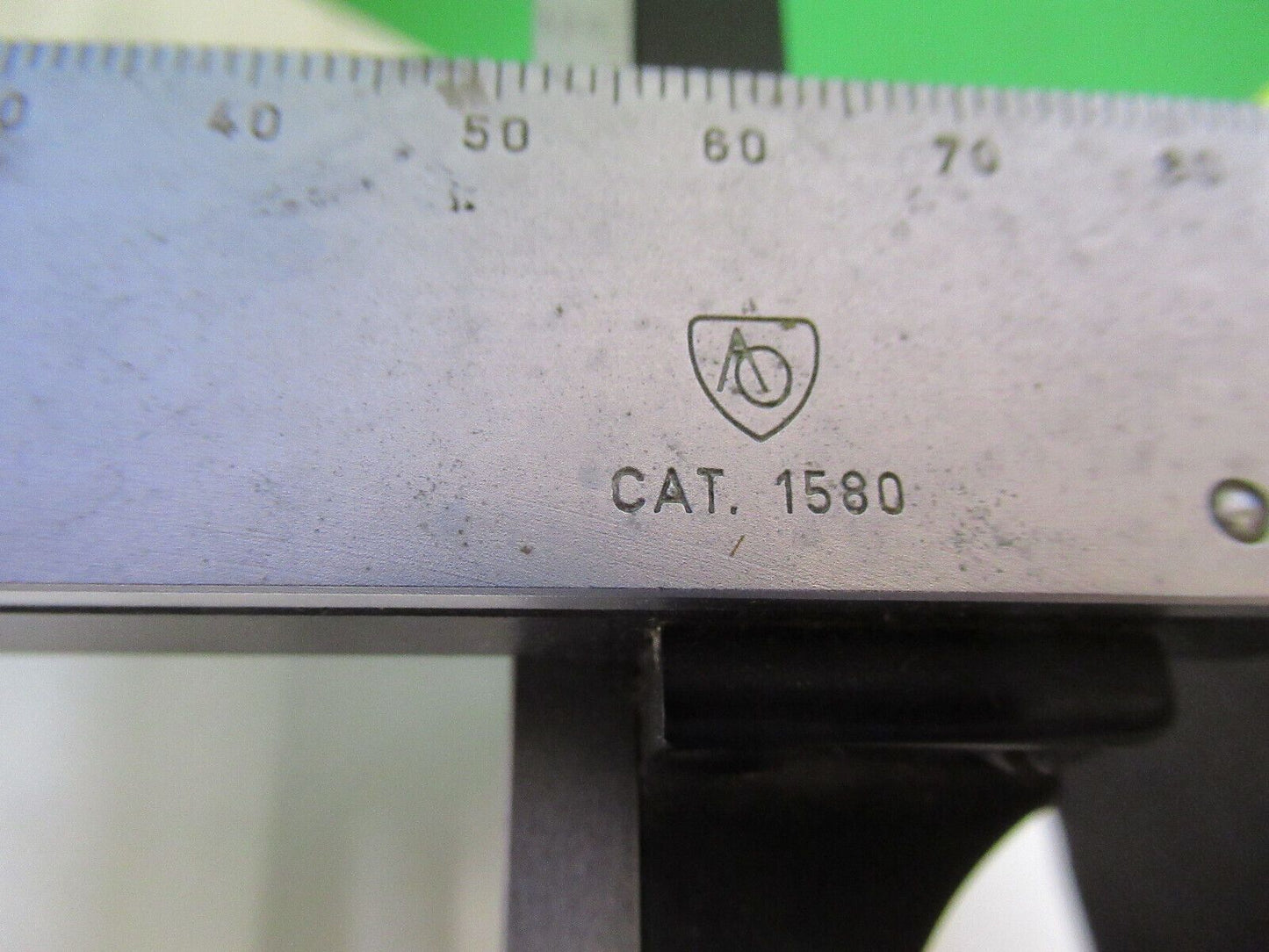 AO CAT 1580 XY CLIPS STAGE MICROSCOPE PART AS PICTURED &ab-a-05