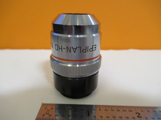 ZEISS GERMANY EPIPLAN-HD 8X /160 OBJECTIVE MICROSCOPE PART AS PICTURED &A4-A-23