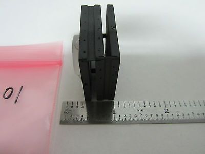 OPTICAL COATED LENS ON NEWPORT FIXTURE #1-01 LASER OPTICS BIN#1