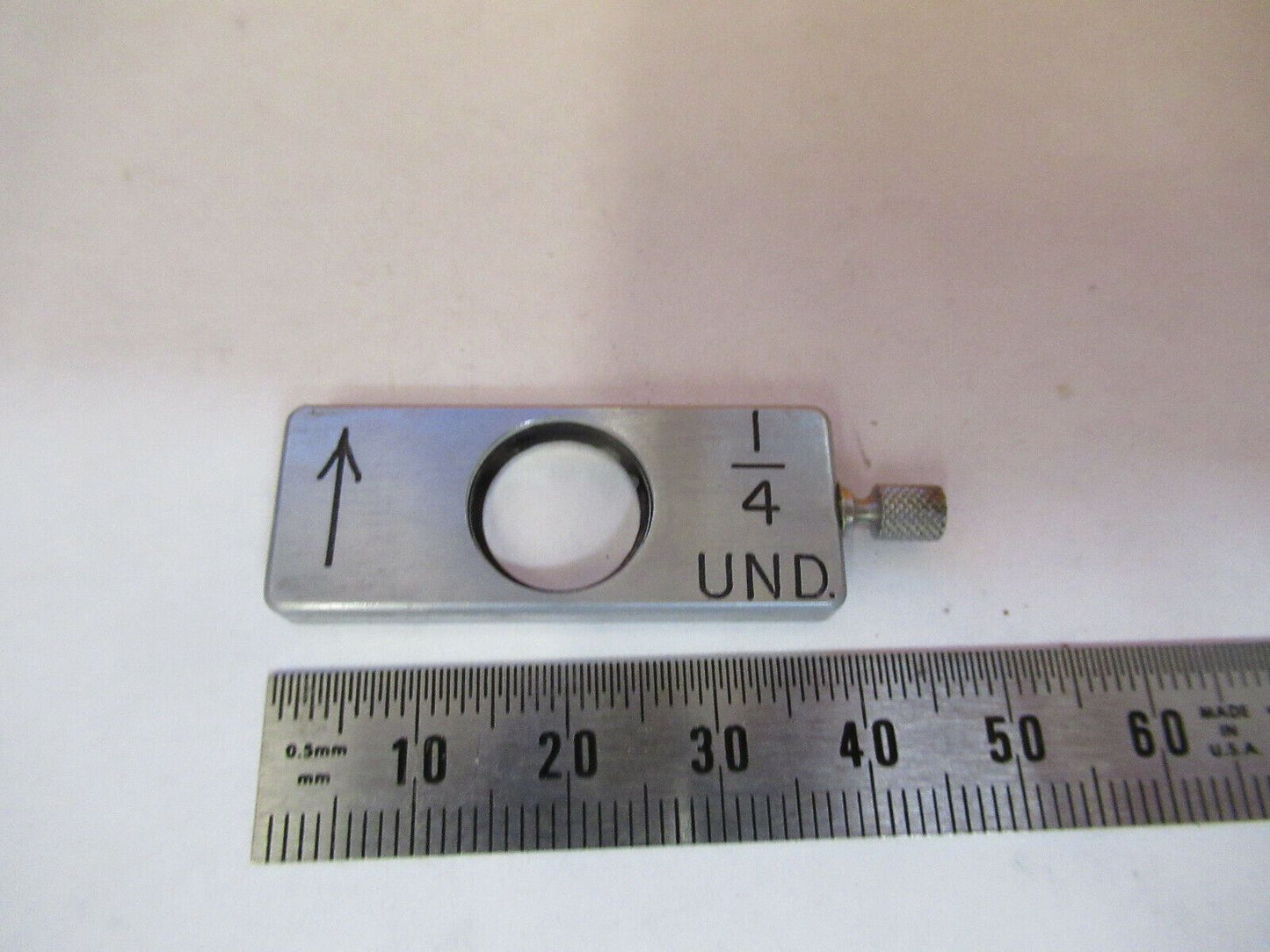 BAUSCH LOMB 1/4 WAVE UND SLIDE POL MICROSCOPE PART AS PICTURED #P4-B-73