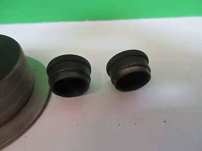 ANTIQUE ERNST LEITZ CONDENSER + APERTURES MICROSCOPE PART AS PICTURED Q9-A-53