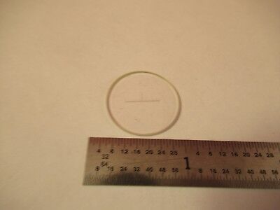 OPTICAL MICROSCOPE PART RETICLE OPTICS WITH MICROMETER AS PICTURED &92-A-25