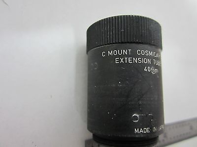 MICROSCOPE 40 mm COSMICAR PENTAX C-MOUNT TV CAMERA EXTENDER ADAPTER BIN#M9-11