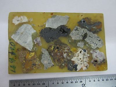 SLIDE WITH ROCK SPECIMEN FOR MICROSCOPE PETROGRAPH OPTICS BIN#K9-14