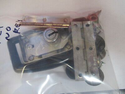 LOCK HINGES ETC OLYMPUS JAPAN MICROSCOPE PART WITHOUT KEY AS PICTURED &P8-A-24