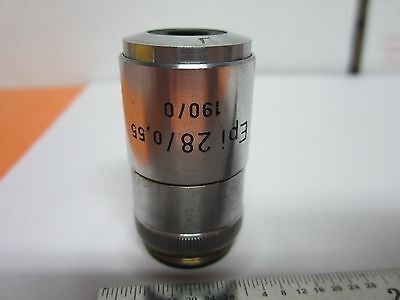 FOR PARTS MICROSCOPE OBJECTIVE REICHERT AUSTRIA EPI 28X OPTICS BIN#B3-D-12