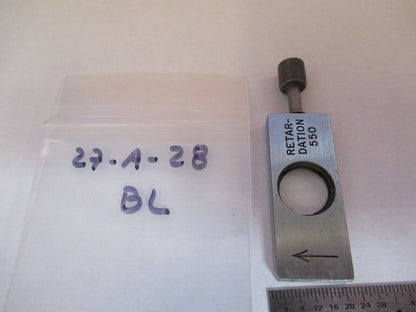 BAUSCH LOMB POL RETARDATION SLIDE 550 nm MICROSCOPE PART AS PICTURED &27-A-28