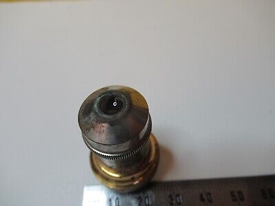 ANTIQUE OBJECTIVE BRASS LEITZ 3 OPTICS MICROSCOPE PART AS PICTURED &14-C-25