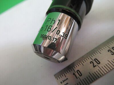 CARL ZEISS objective 16x ph1 PLAN /160  MICROSCOPE PART AS PICTURED &Q9-A-114