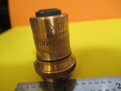 ANTIQUE BAUSCH LOMB BRASS OBJECTIVE 10X APO MICROSCOPE PART AS PICTURED FT-6-172