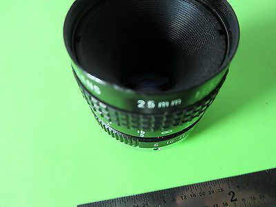 OPTICAL COSMICAR 25 MM LENS TV JAPAN nick on edge OPTICS BIN#B5-43