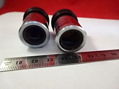 PAIR WILD SWISS 10xK EYEPIECE OCULAR OPTICS MICROSCOPE PART AS IS &94-A-02