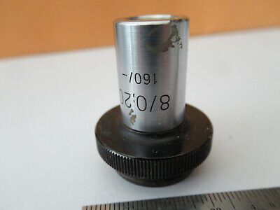 ANTIQUE CARL ZEISS JENA OBJECTIVE 8X /160 MICROSCOPE PART AS PICTURED &F2-A-112