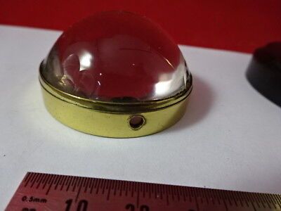 ANTIQUE BRASS ILLUMINATOR LENS MAGNIFIER [chipped] MICROSCOPE PART AS IS AC-B-15