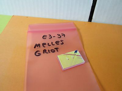 OPTICAL MELLES GRIOT COATED FILTER PLATE WITH HOLES LASER OPTICS BIN#E3-37