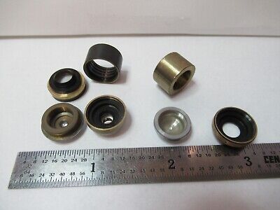 VINTAGE OBJECTIVE LENSES LOT OPTICS MICROSCOPE PART AS PICTURED &7B-B-169