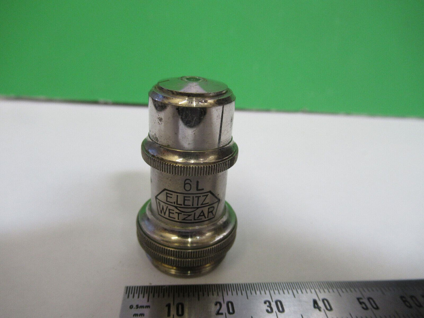 ANTIQUE BRASS ERNST LEITZ  45X 6L OBJECTIVE MICROSCOPE AS PICTURED #H3-A-101