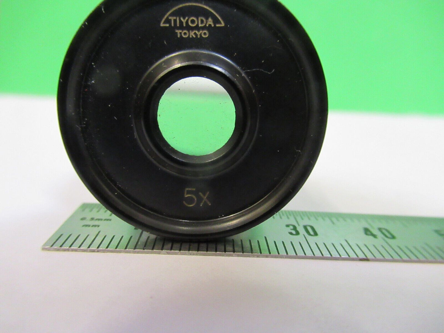 MICROSCOPE PART EYEPIECE TIYODA 5X OCULAR LENS OPTICS AS PICTURED #S2-C-82