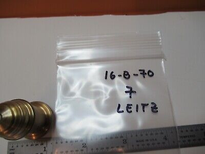 ANTIQUE BRASS OBJECTIVE LEITZ "7" OPTICS MICROSCOPE PART AS PICTURED &16-B-70