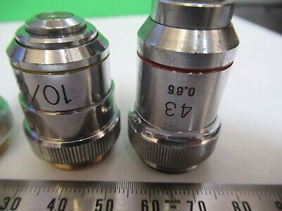 ASSORTED OBJECTIVES LENSES OPTICS LOT MICROSCOPE PART AS PICTURED Z1-A-60