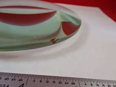 OPTICAL LARGE BI CONVEX GLASS LENS 5" DIA 9.8 FL LASER OPTICS BIN#N6-B-01