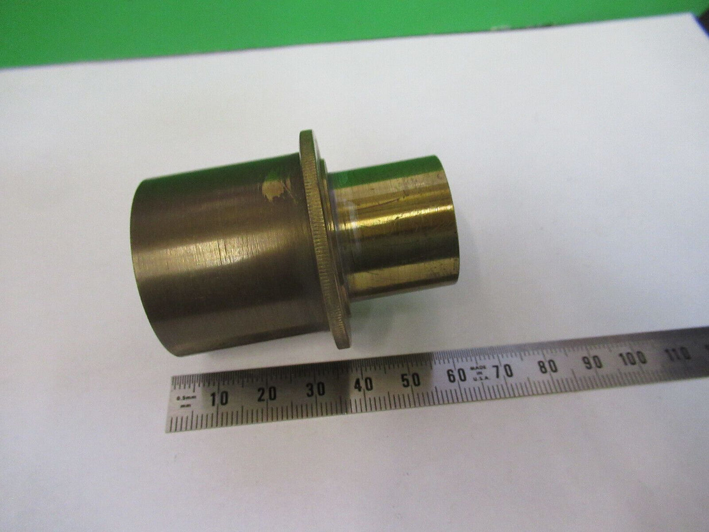 ANTIQUE BRASS EYEPIECE ADAPTER ENGLAND MICROSCOPE PART AS PICTURED &R6-A-16