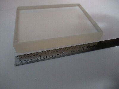 OPTICAL GLASS PLATE 4" x 3" x  5/8" BLOCK THICK OPTICS GLASS AS PICTURED F4-A-71