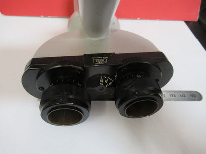 MICROSCOPE PART ZEISS GERMANY TRINOCULAR HEAD OPTICS AS PICTURED #81-B-18