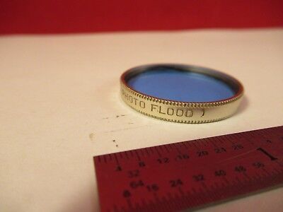 EDNALITE GLASS BLUE FILTER MICROSCOPE PART OPTICS AS PICTURED &75-B-38