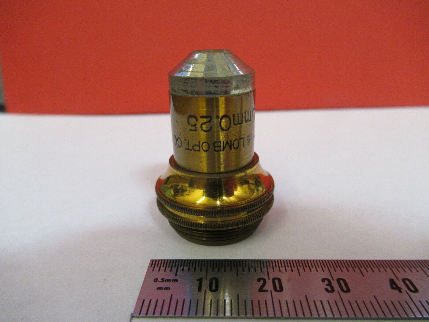 SPENCER ANTIQUE BRASS OPTICS 10X OBJECTIVE MICROSCOPE PART AS PICTURED &Q3-B-09