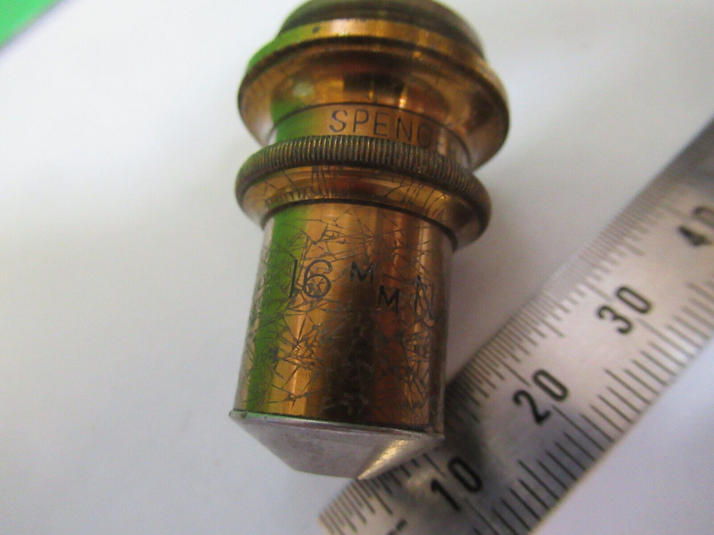 ANTIQUE BRASS SPENCER 16mm  OBJECTIVE MICROSCOPE AS PICTURED #H3-A-27