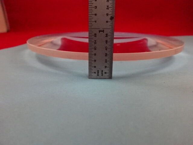 OPTICAL LARGE BI CONVEX LENS OPTICS AS PICTURED AS IS #27-A-08